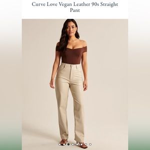 Curve love vegan leather 90s straight pant
